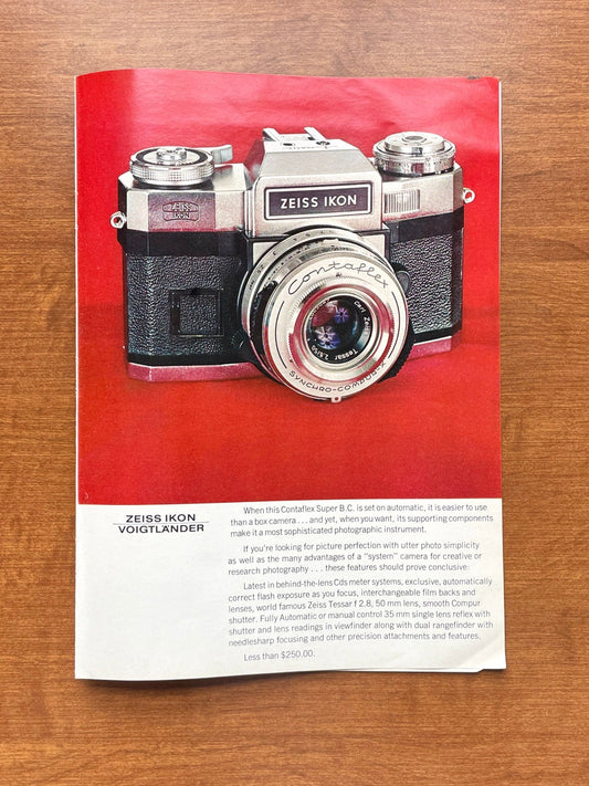 1967 Zeiss Ikon Contaflex Camera Advertisement