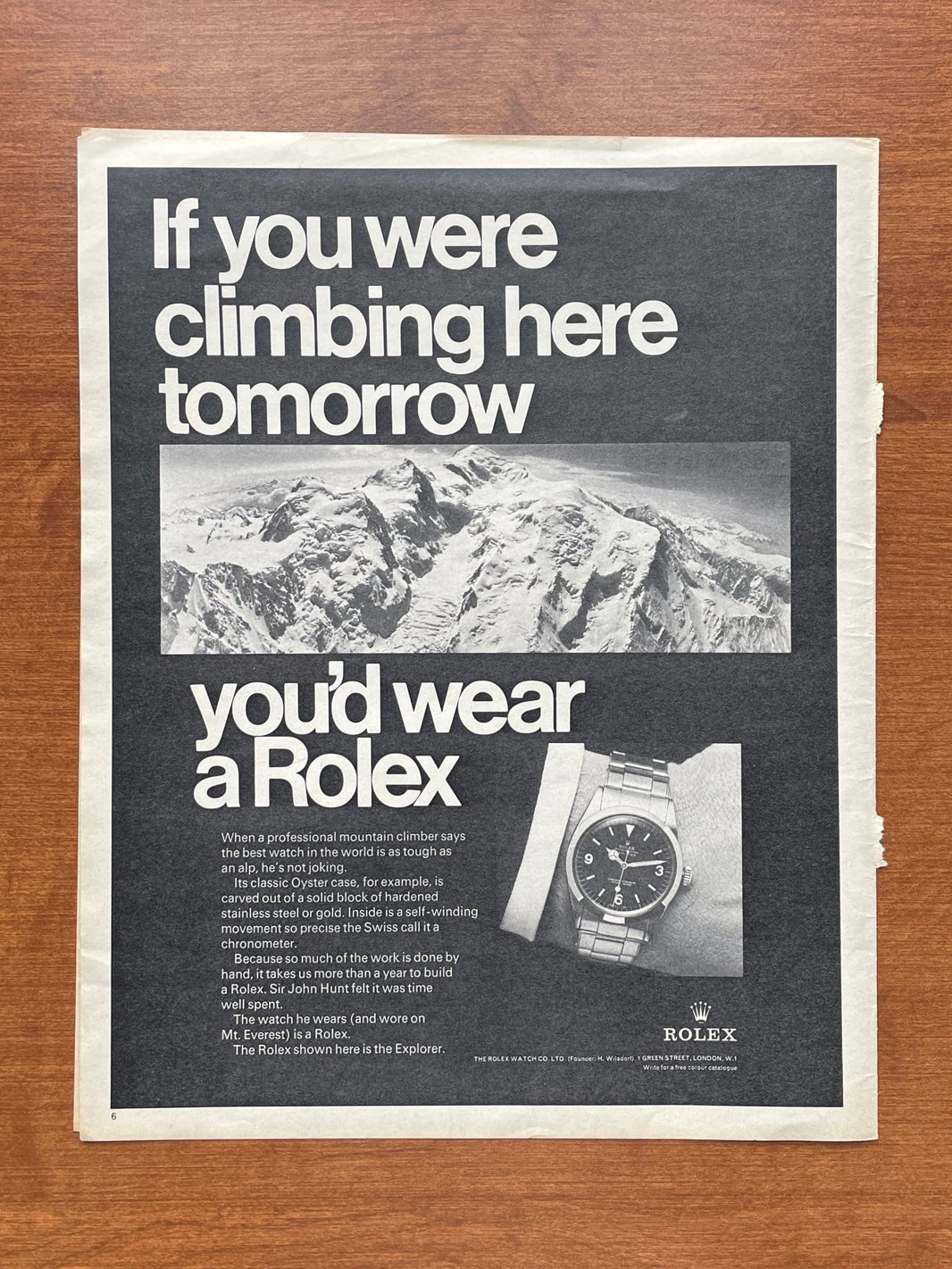 Rolex Ad Rice Featured Rolex Ads, Vintage Magazine Advertisements | Ad Patina