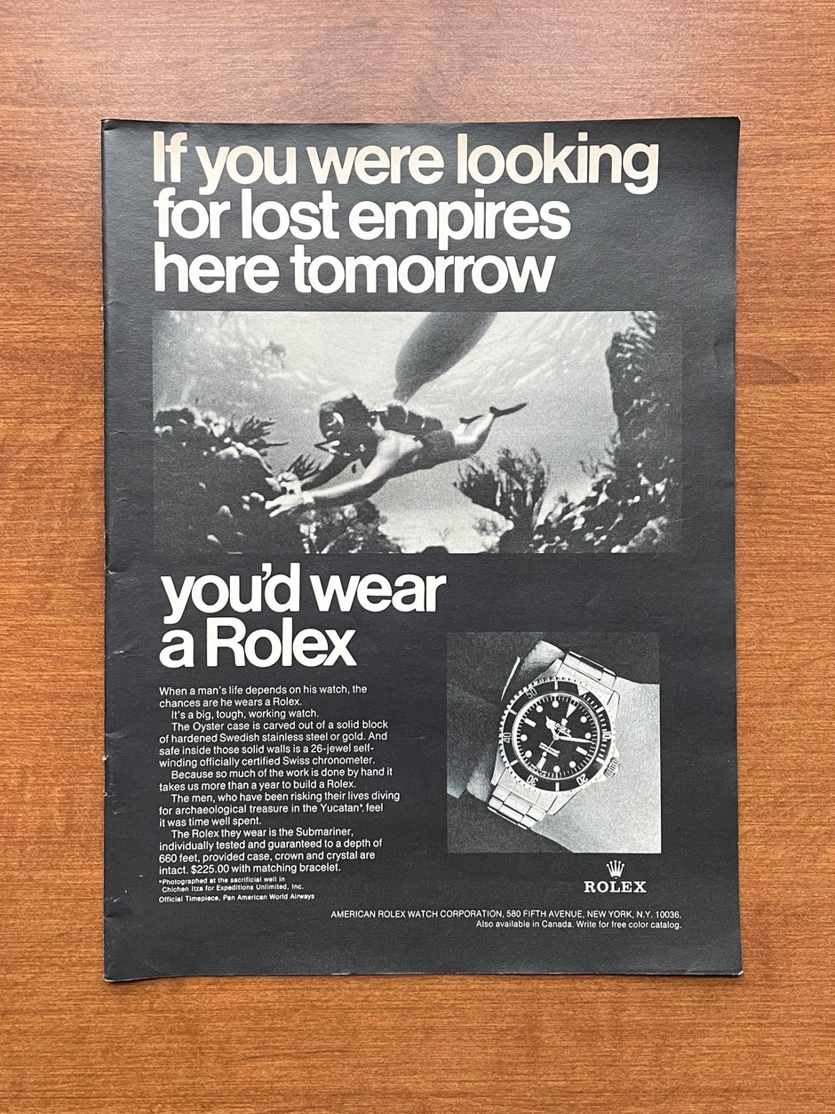 Rolex Ad Rice Featured Rolex Ads, Vintage Magazine Advertisements | Ad Patina