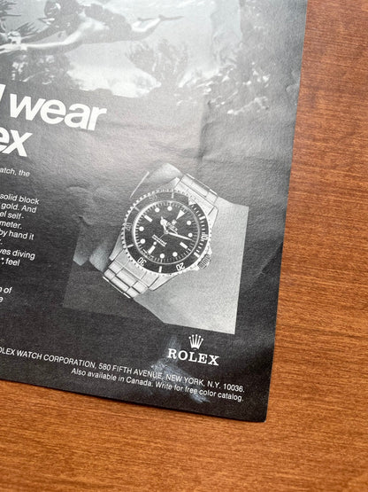 1968 Rolex Submariner "If you were looking for lost empires..." Advertisement