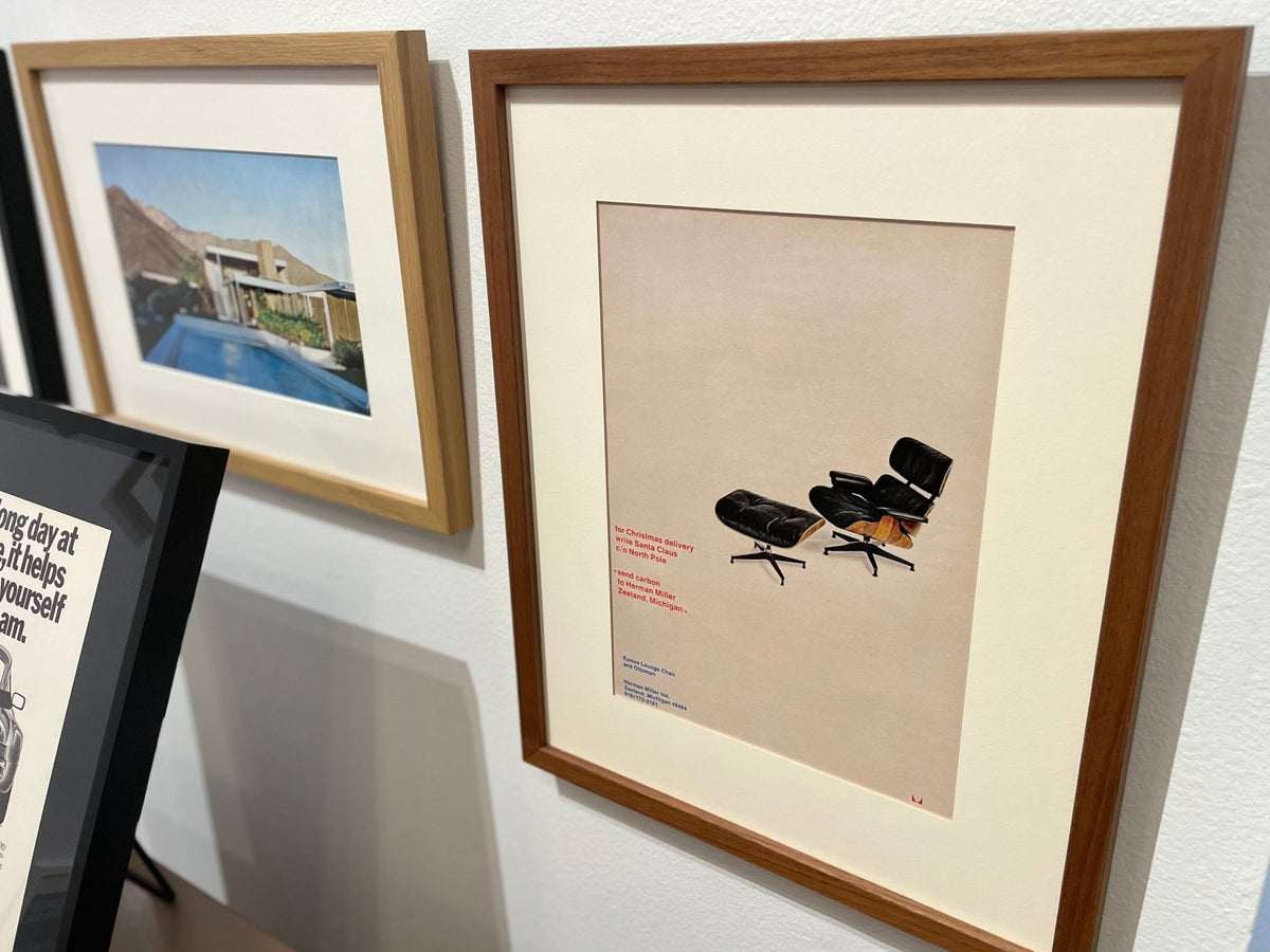1969 Herman Miller Eames Lounge Chair and Ottoman Advertisement in Wood Walnut Frame