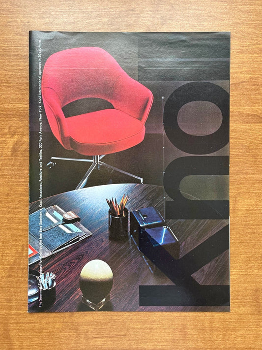 1969 Knoll Furniture Saarinen Chair Advertisement