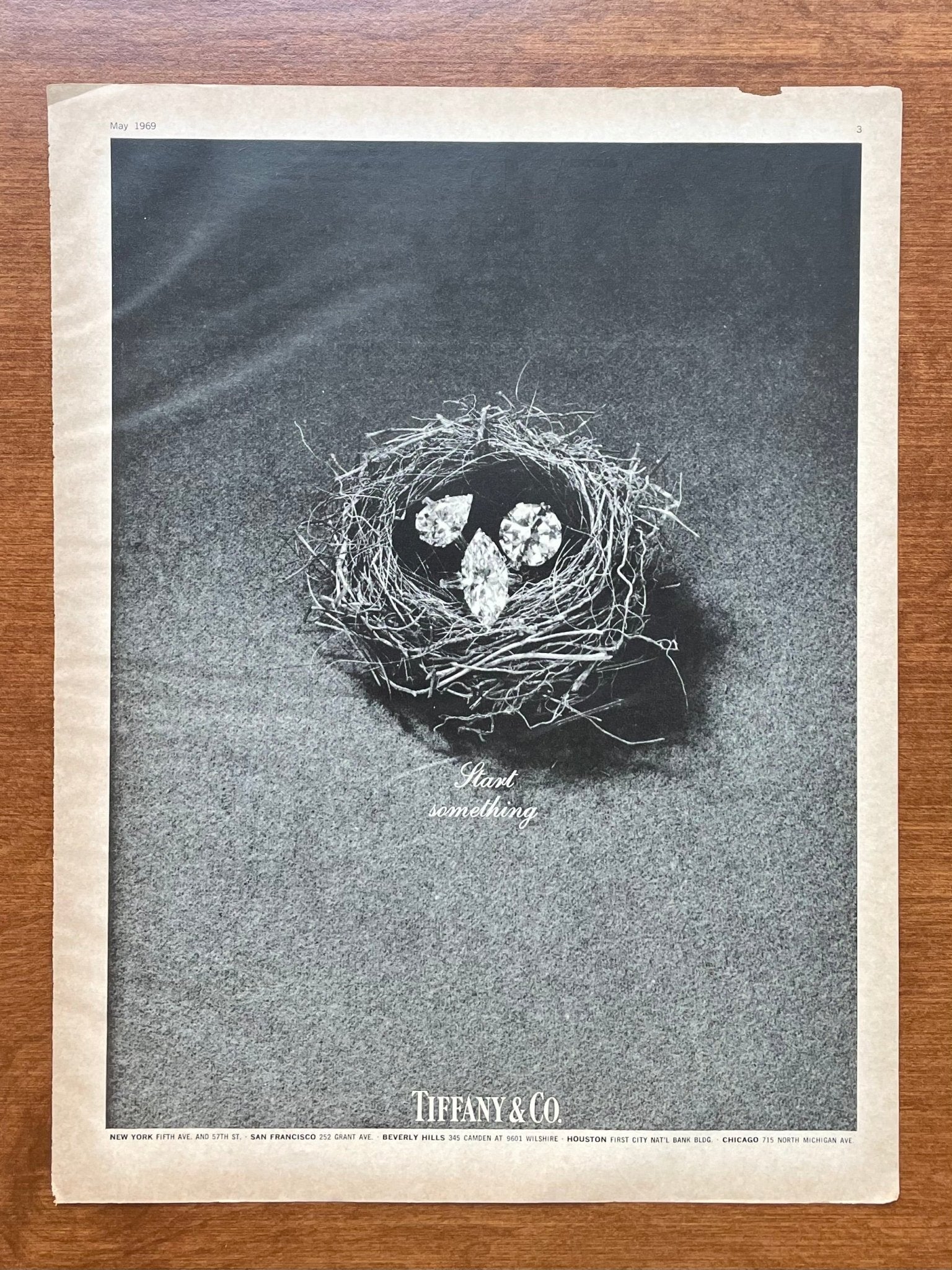 1969 Tiffany & Co. "Start something" Jewelry Advertisement