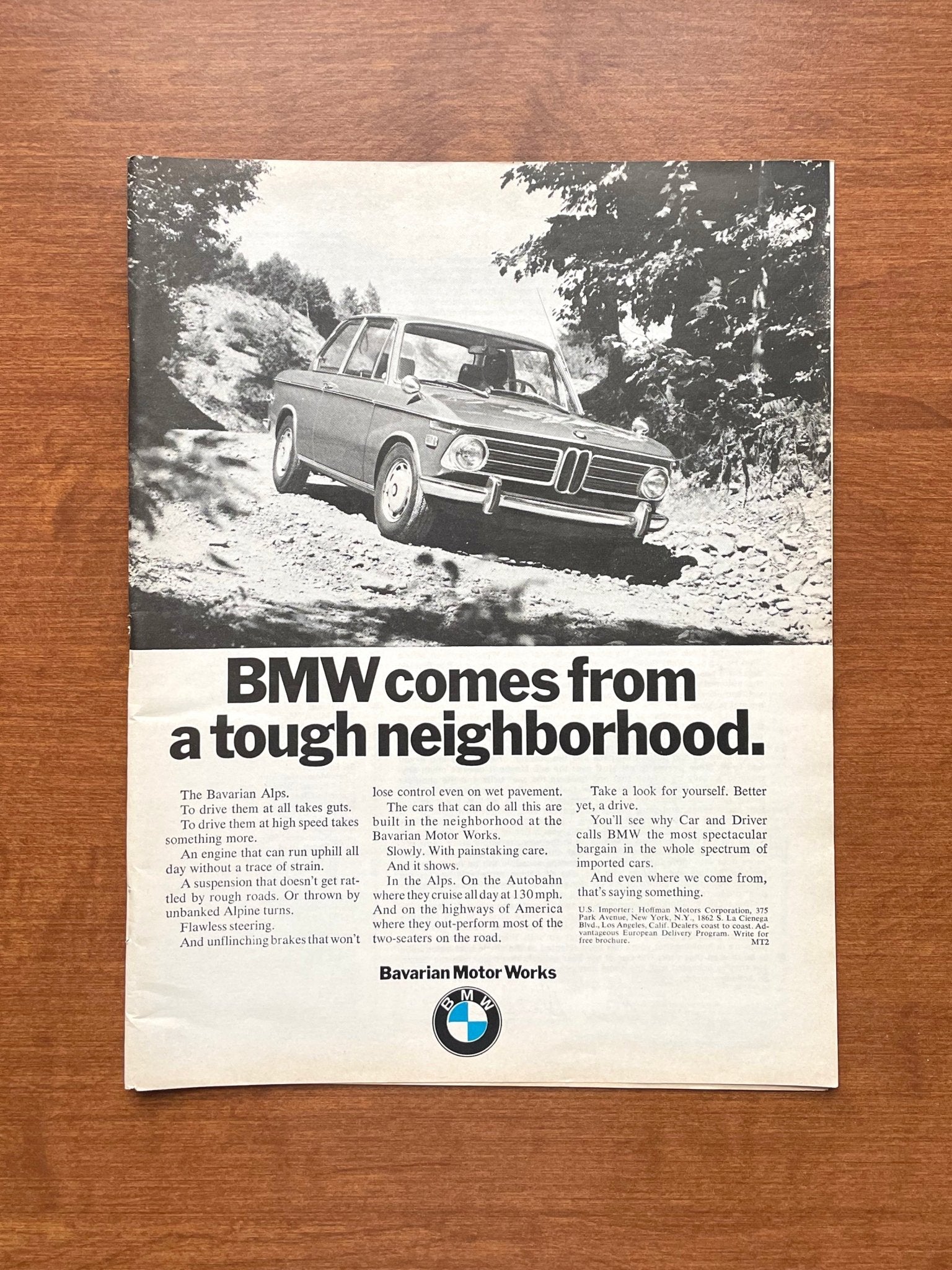 1970 BMW "comes from a tough neighborhood" Advertisement