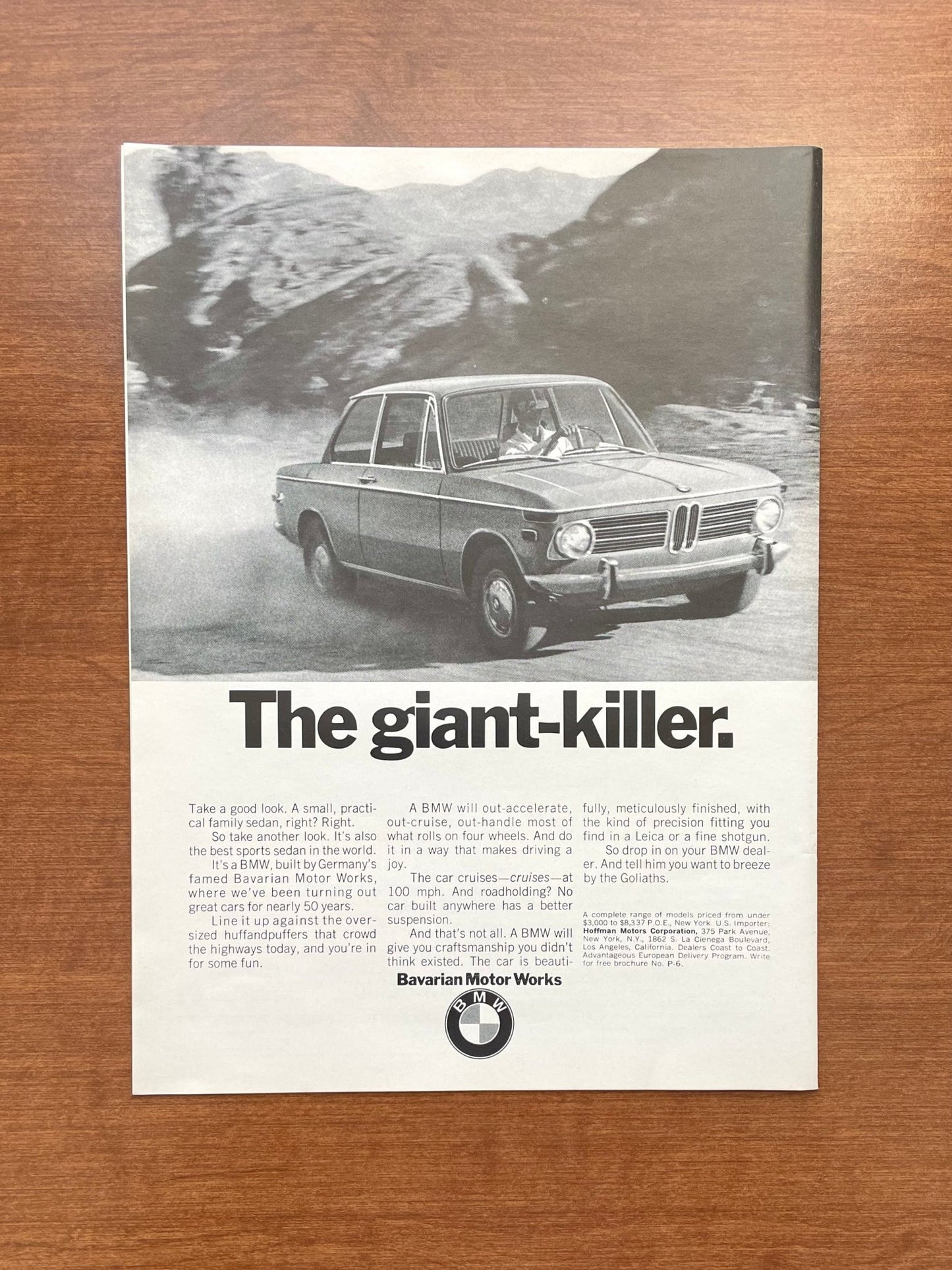 1970 BMW "The giant - killer." Advertisement