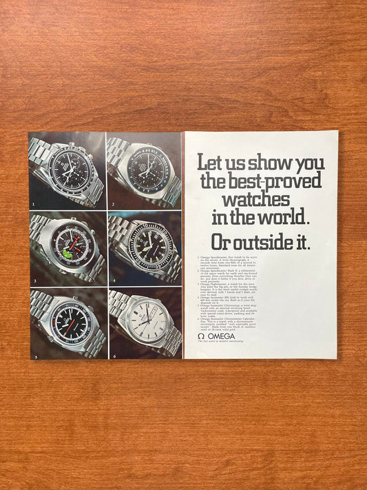 1970 Omega Speedmaster, Mark II, Flightmaster, Seamasters "best - proved watches" Advertisement