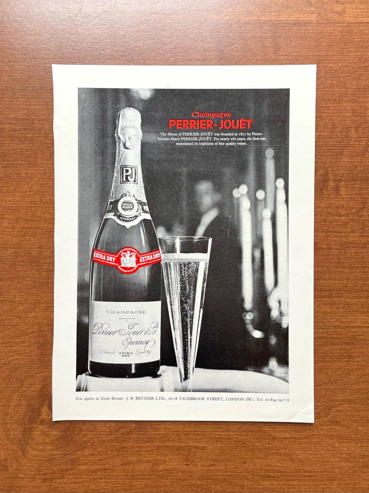 1970 Perrier Jouet Champagne Advertisement