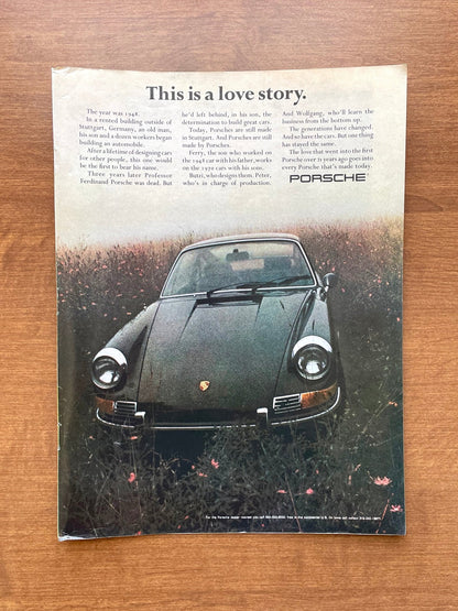 1970 Porsche 911 "This is a love story." Advertisement