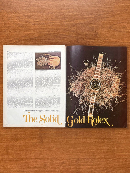 1970 Rolex Submariner Ref. 1680 Original 3 - page Magazine Article feat. Dick Anderson