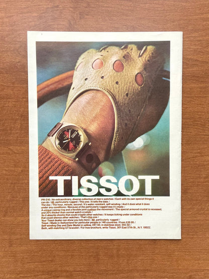 1970 Tissot Day and Date Watch Advertisement