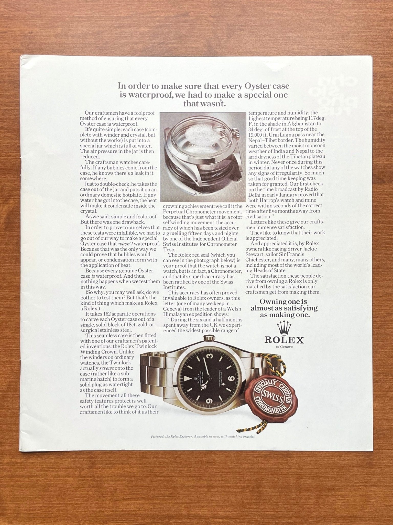 Rolex Ad Rice Rolex Explorer Ads, Vintage Magazine Advertisements | Ad Patina