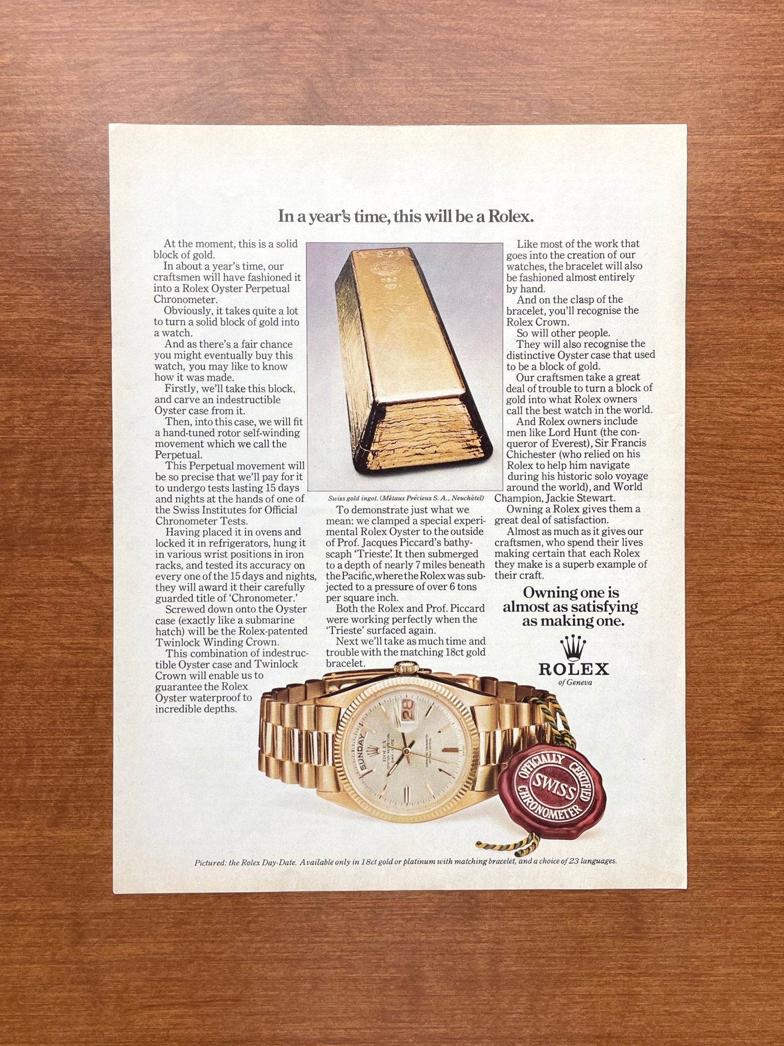 Rolex Ad Rice Featured Rolex Ads, Vintage Magazine Advertisements | Ad Patina