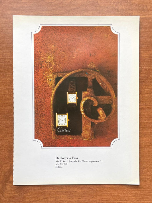 1973 Cartier Tank Watches at Orologeria Pisa Advertisement