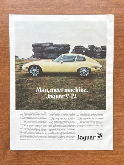1973 Jaguar E - type 2 + 2 "Man, meet machine" Advertisement