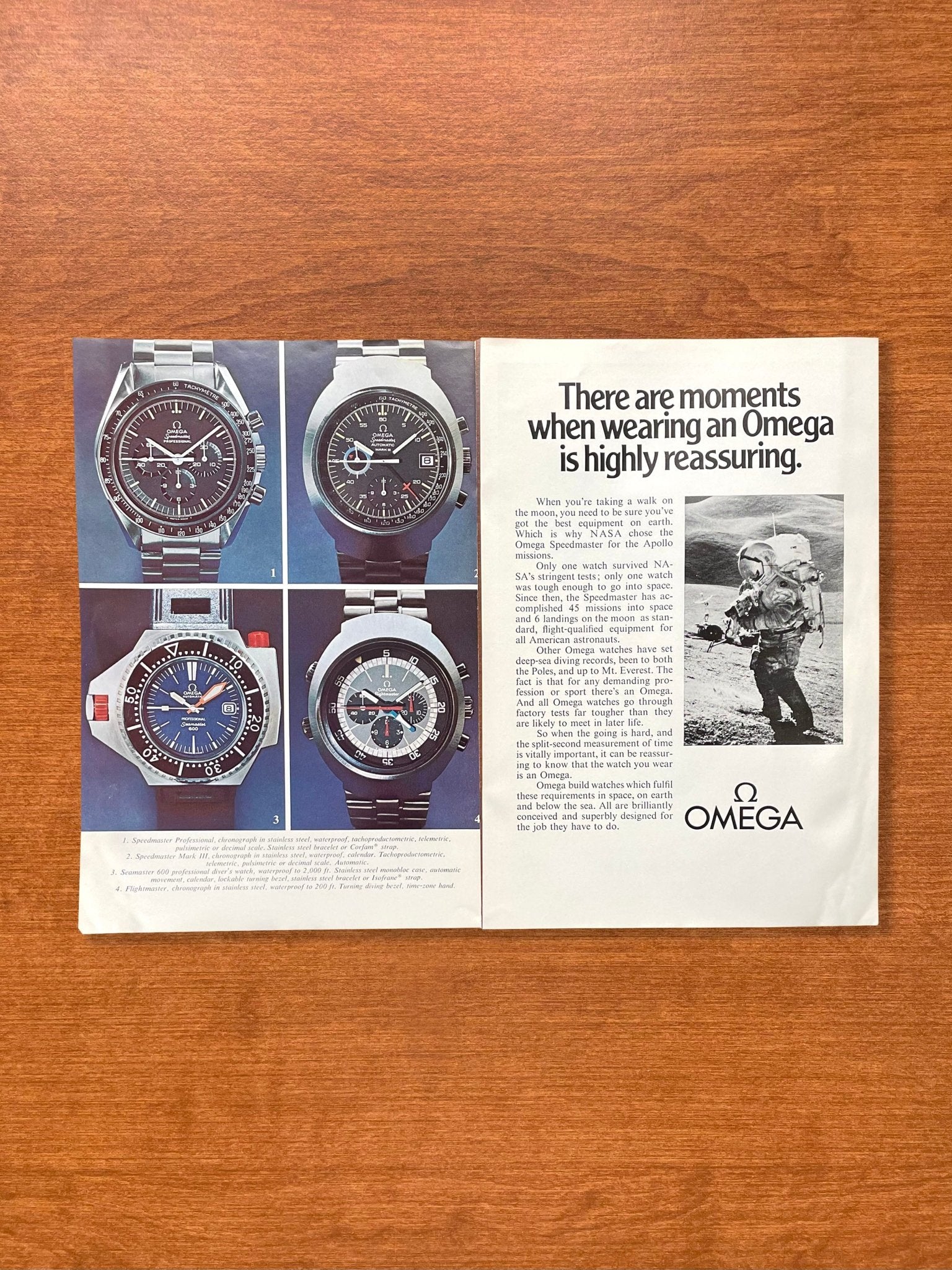 1973 Omega Speedmaster, Mark II, Ploprof, Flightmaster "highly reassuring" Advertisement