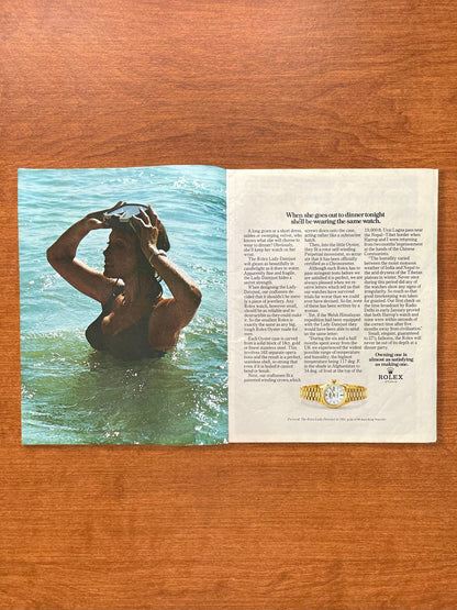 1973 Rolex Lady Datejust "when she goes out to dinner..." Advertisement