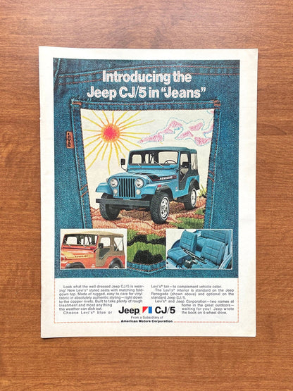 1974 Jeep Renegade CJ - 5 Levi's "Jeans" Advertisement