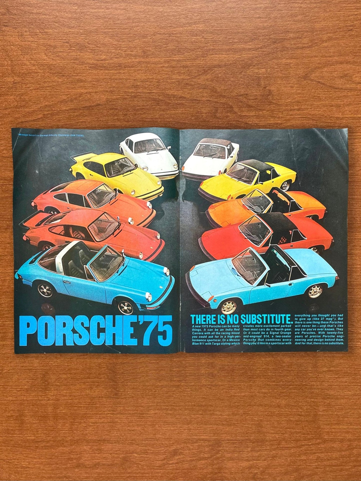 1974 "Porsche '75" Advertisement with 911s and 914s