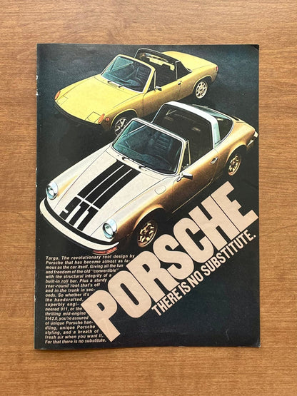1974 Porsche 911 and 914 "There Is No Substitute" Advertisement