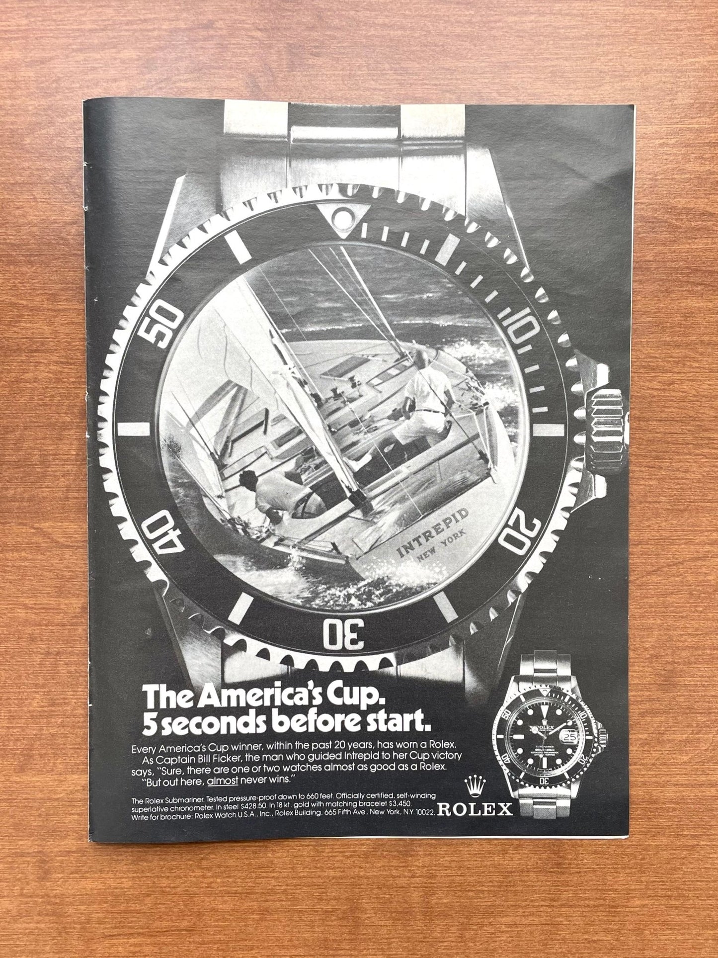 1974 Rolex Submariner Ref. 1680 "The America's Cup" Advertisement