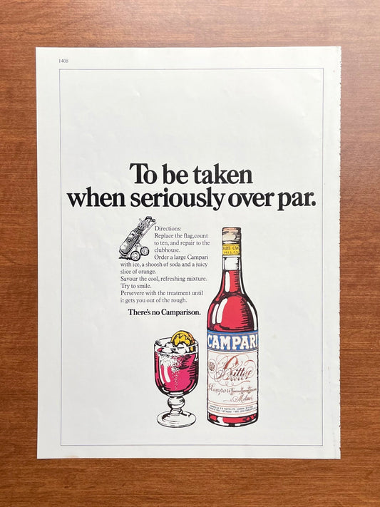 1975 Campari "taken when seriously over par" Advertisement