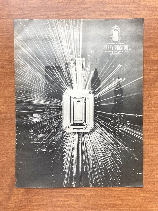 1975 Harry Winston Advertisement (black and white)