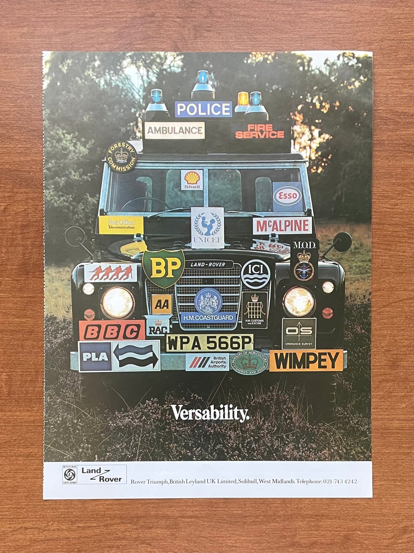 1975 Land Rover Series III "Versability" Advertisement