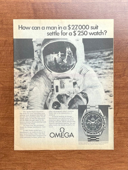 1975 Omega Speedmaster "man in a $27,000 suit..." Advertisement