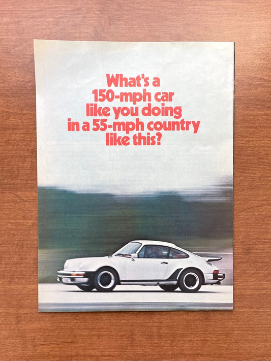 1975 Porsche "150 - mph car..." Original Magazine Page Image