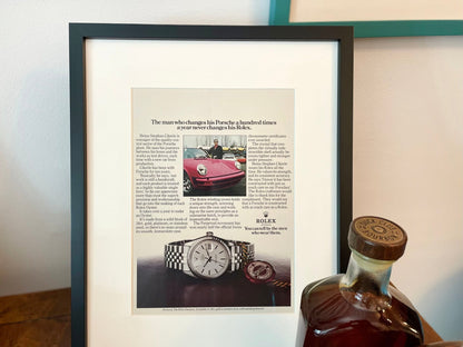 1975 Rolex Datejust Ref. 1603 with Porsche 911 in Black Wood Frame