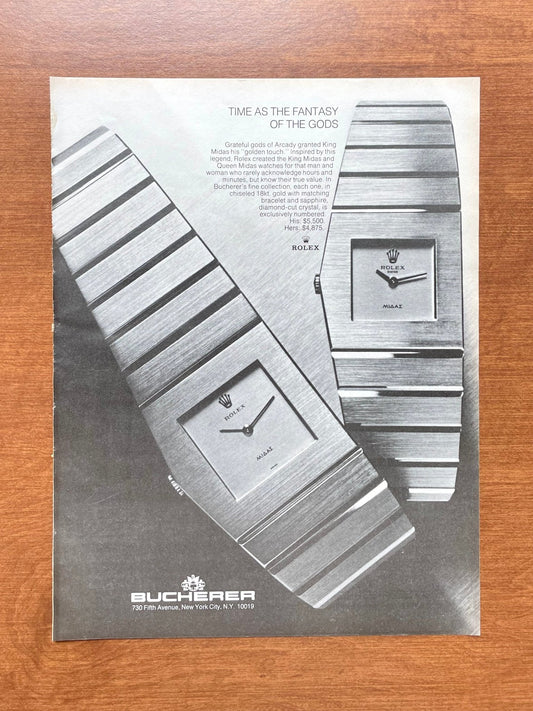 1975 Rolex King and Queen Midas Advertisement