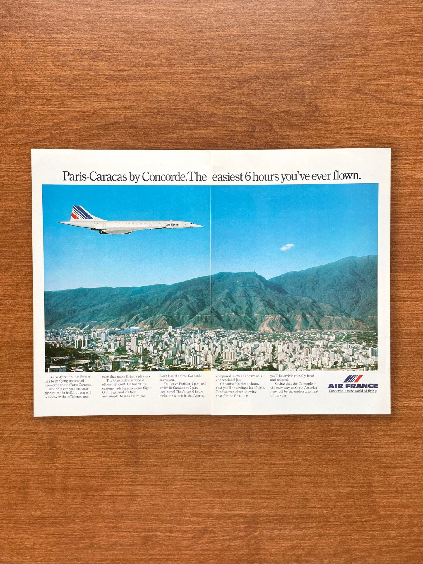 1976 Air France Concorde “Paris-Caracas” Advertisement | Ad Patina