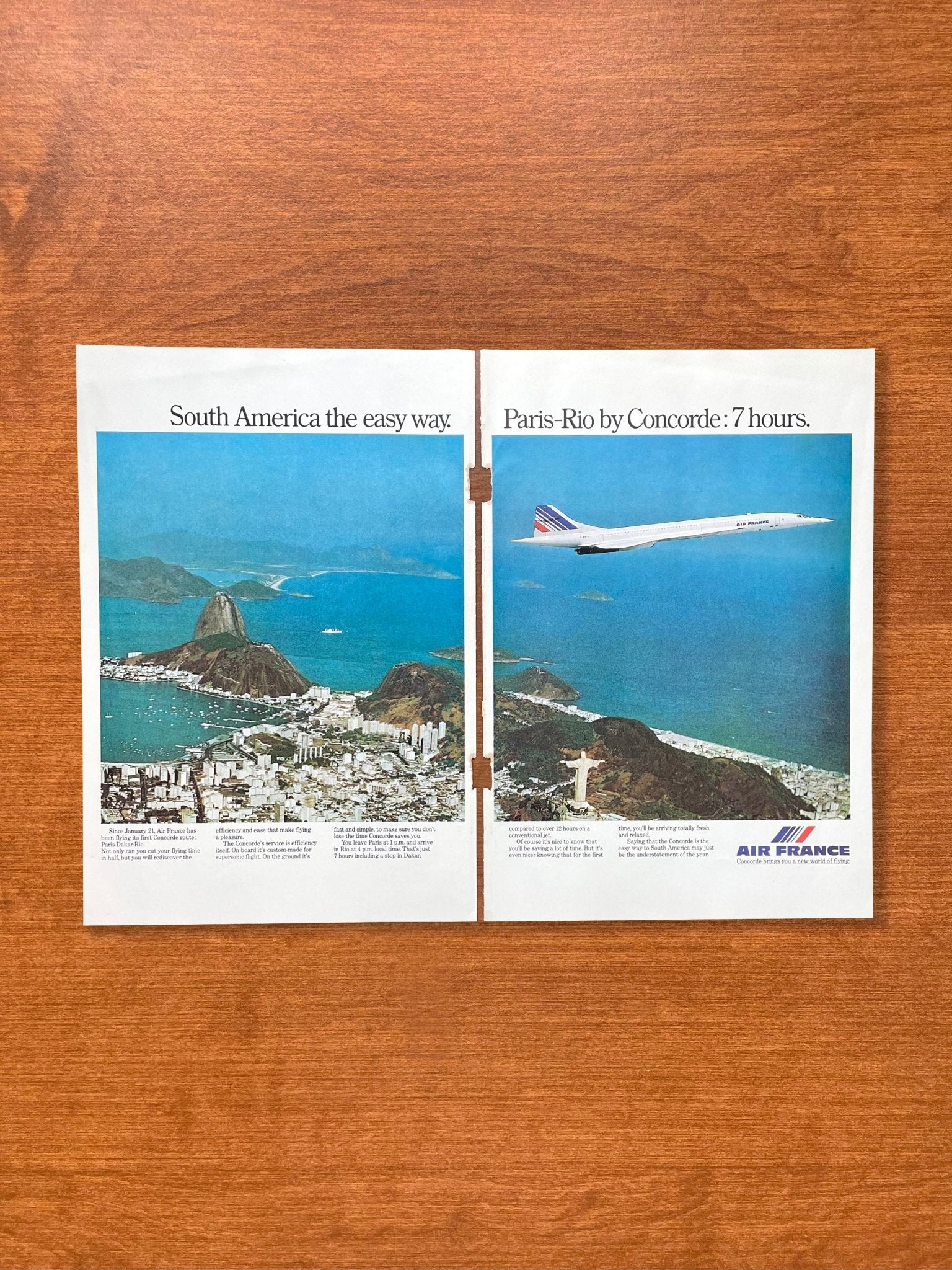 1976 Air France Concorde "Paris - Rio" Advertisement