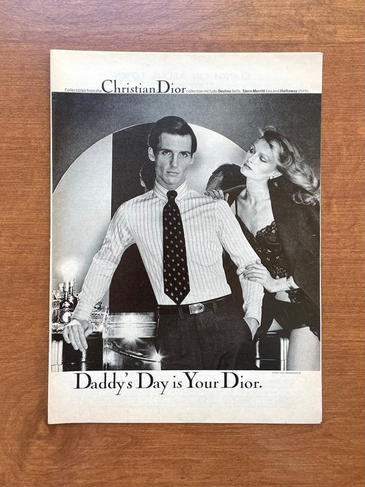 1976 Christian Dior "Daddy's Day is Your Dior" by Chris von Wangenheim Advertisement