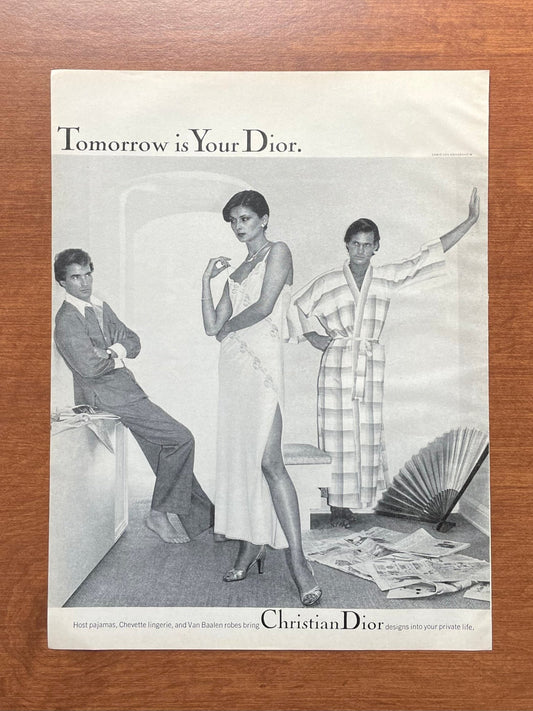 1976 Christian Dior "Tomorrow is Your Dior" by Chris von Wangenheim Advertisement
