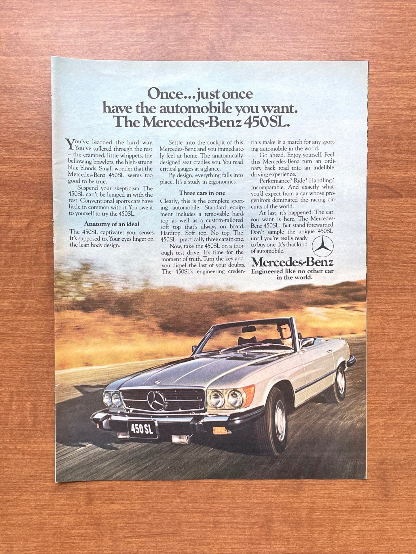 1976 Mercedes Benz 450 SL Advertisement