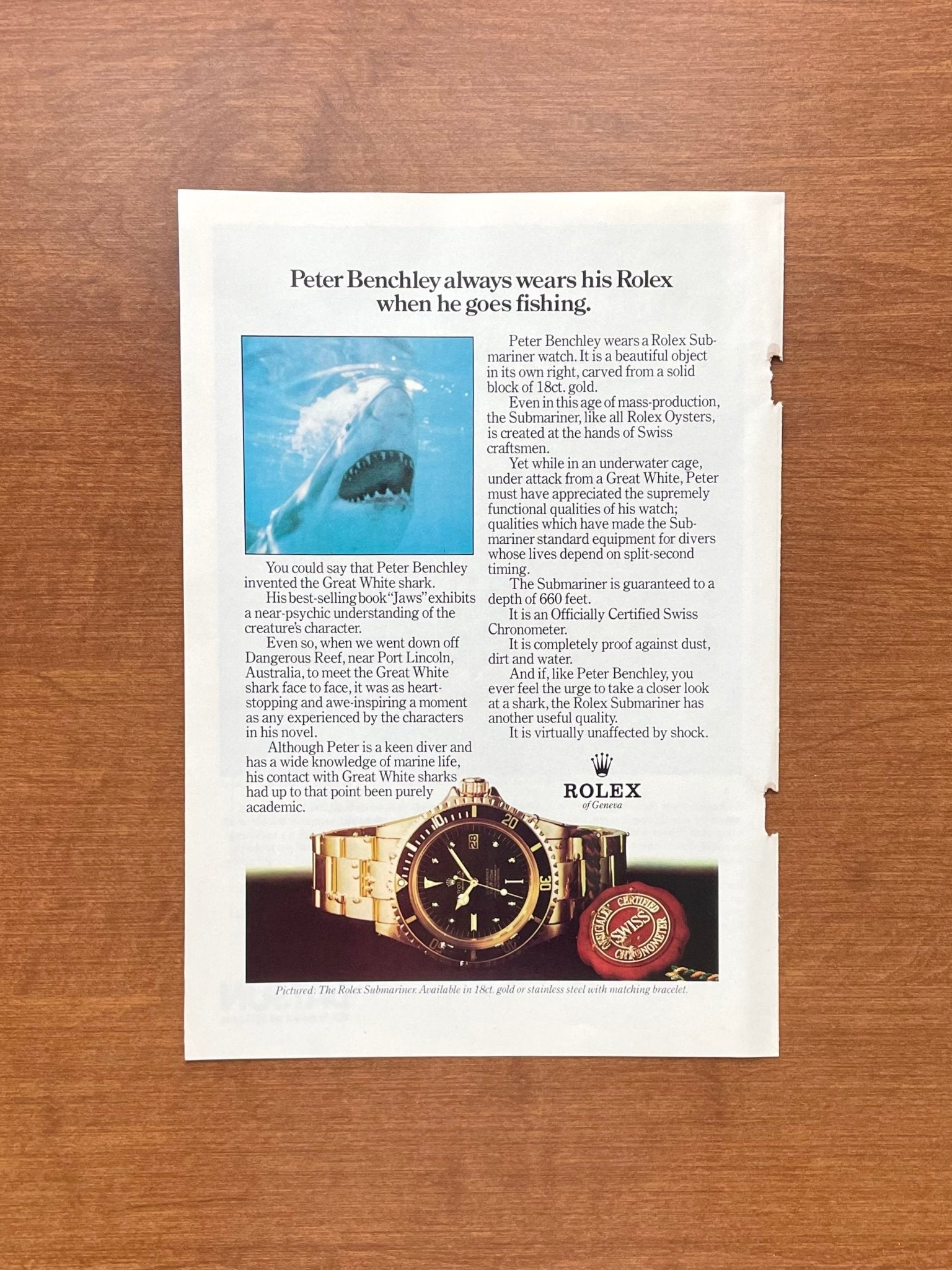 1976 Rolex Submariner Ref. 1680 in Gold feat. Peter Benchley