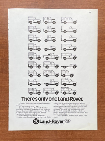 1976 "There's only one Land Rover." Advertisement