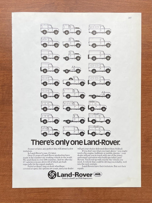 1976 "There's only one Land Rover." Advertisement
