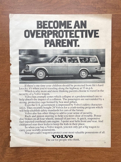 1976 Volvo Wagon "Overprotective Parent" Advertisement