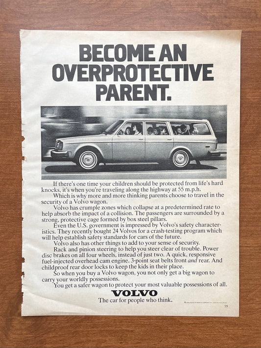 1976 Volvo Wagon "Overprotective Parent" Advertisement
