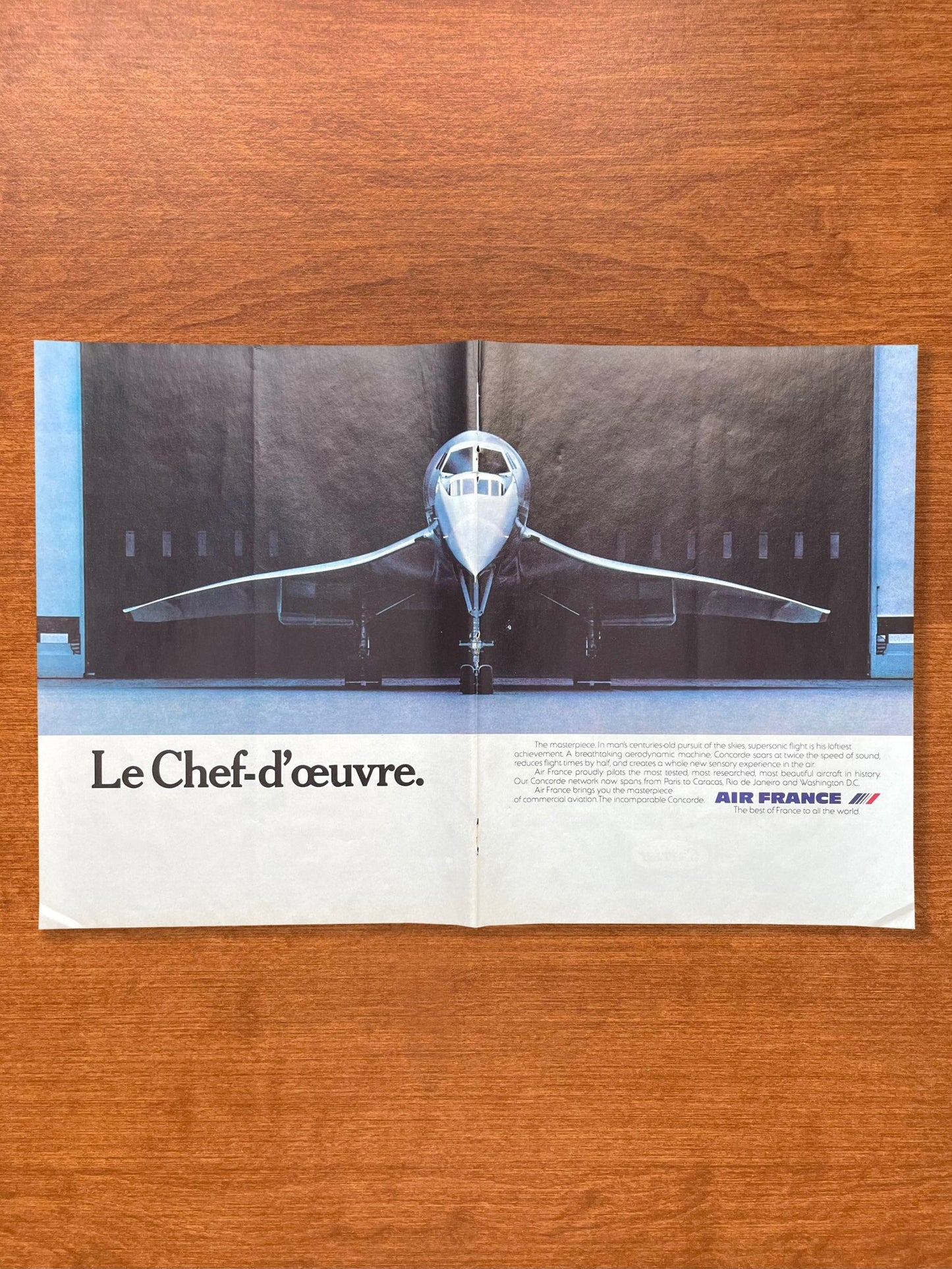 1977 Air France Concorde "Le Chef - d'oeuvre" Advertisement