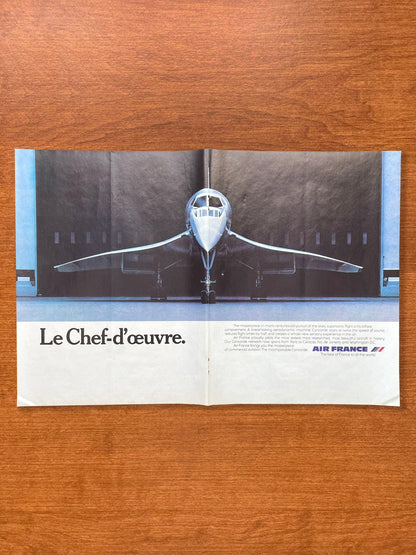 1977 Air France Concorde "Le Chef - d'oeuvre" Advertisement