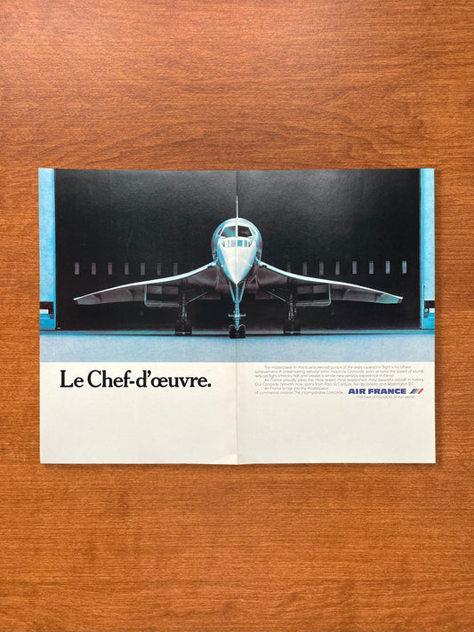 1977 Air France Concorde "Le Chef - d'oeuvre" Advertisement