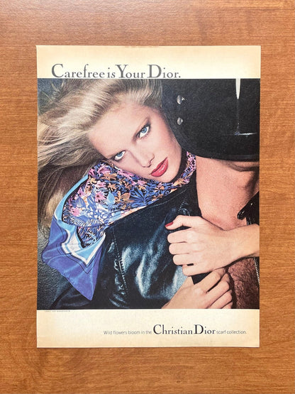 1977 Christian Dior "Carefree is Your Dior" by Chris von Wangenheim Advertisement