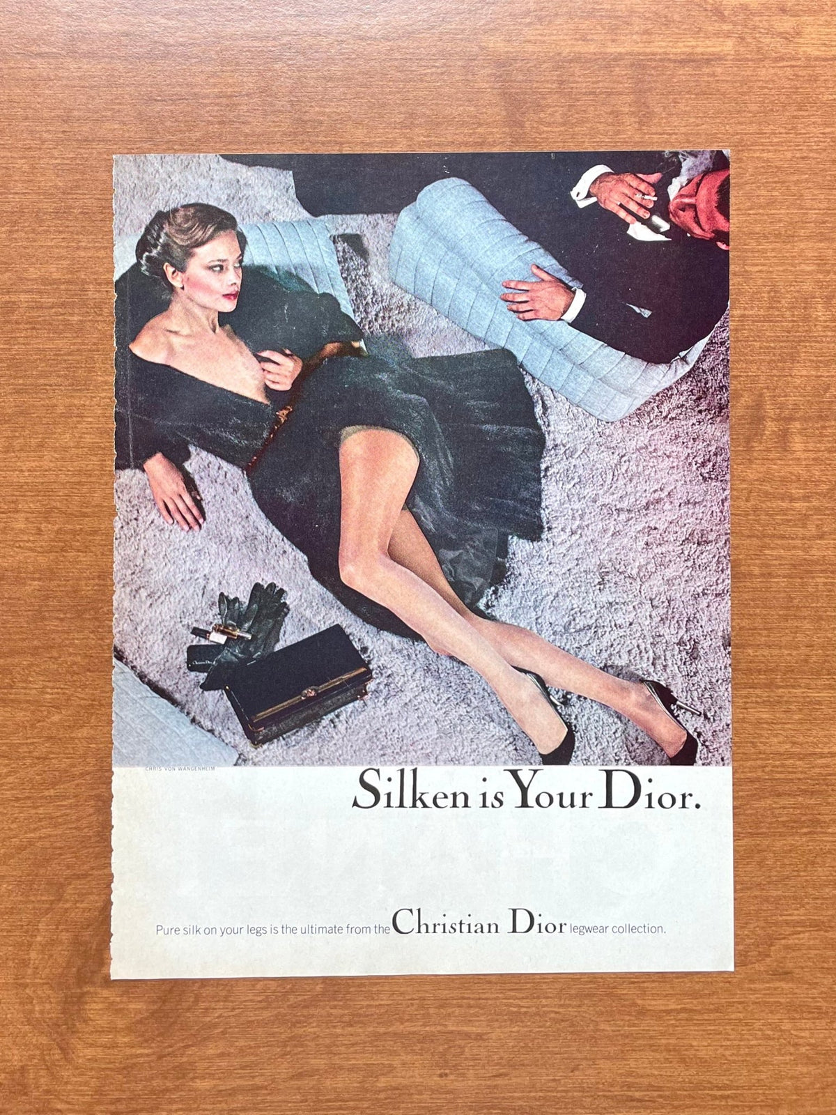1977 Christian Dior "Silken is Your Dior" by Chris von Wangenheim Advertisement