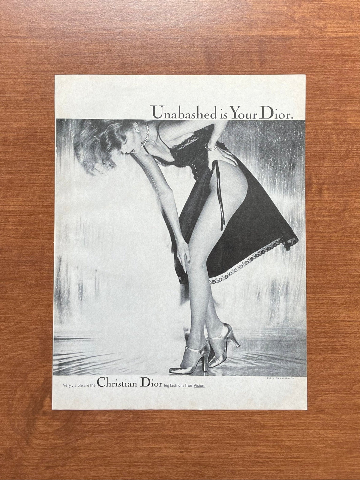 1977 Christian Dior "Unabashed is Your Dior" by Chris von Wangenheim Advertisement