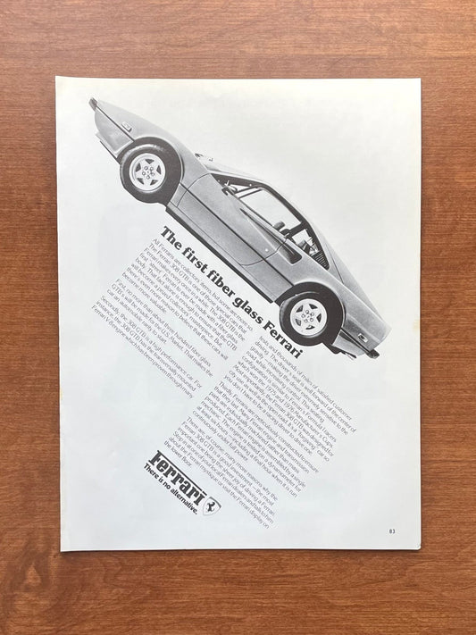 1977 Ferrari 308 GTB "first fiber glass..." Advertisement
