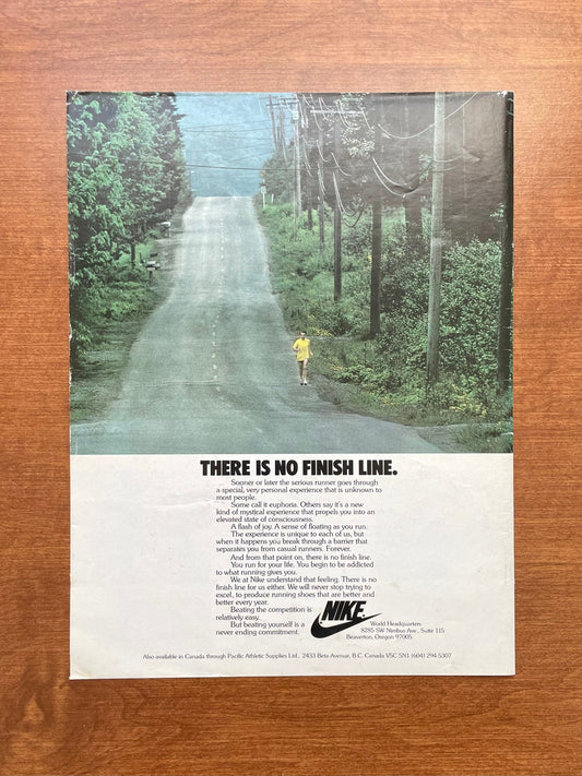 1977 Nike "There Is No Finish Line." Advertisement
