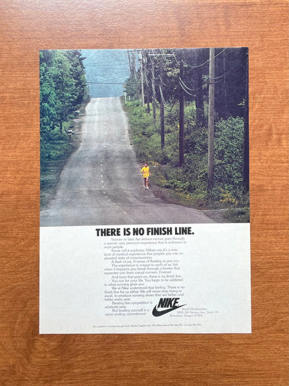 1977 Nike "There Is No Finish Line." Advertisement